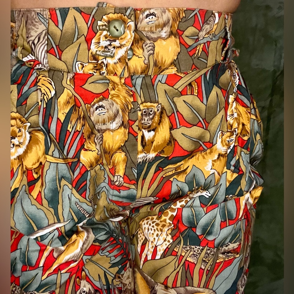 Custom 1-of-1 Jungle Themed Tailor Legged Trousers